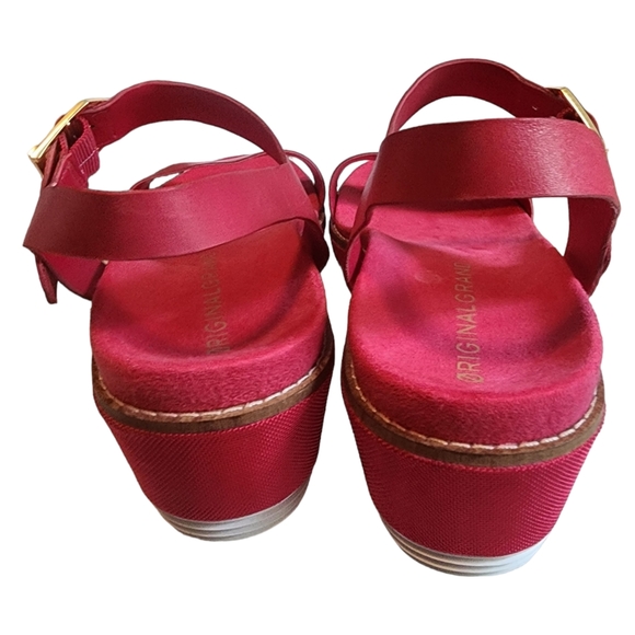 EUC Cole Haan Originalgrand Hot Pink Leather Platform Sandals - Picture 6 of 9